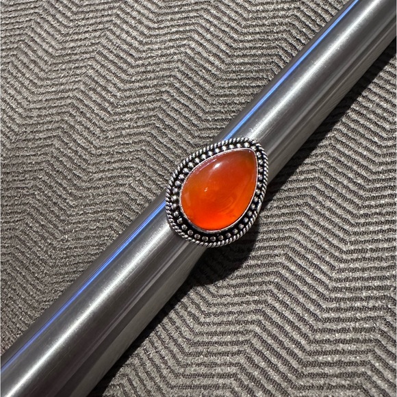 Carnelian Agate Sterling Silver overlay ring - Picture 4 of 8